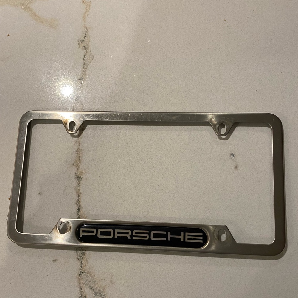 Porsche license plate cover